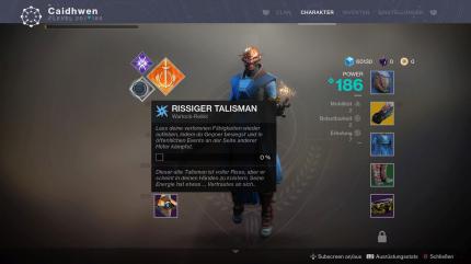 Warlocks finden in Destiny 2 Talismane - das sind die Artefakte für die Unterklassen.