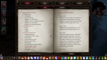 Das Quest-Journal ist deutlich aufgeräumter und informativer. Bei einigen Quests waren uns die Einträge aber noch zu wage.