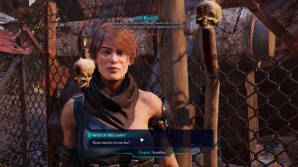 Elex im Test: Die Dialoge sind gut geschrieben und es gibt sehr viele davon. Oftmals dürft ihr darin weitreichende Entscheidungen über den Helden, das Schicksal von NPCs und die Spielwelt treffen.