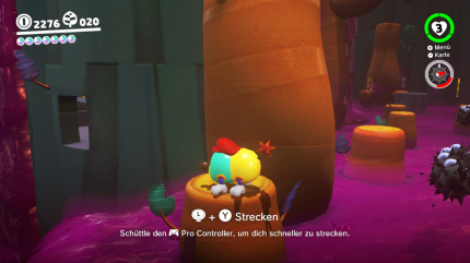 Verlorenes Land - 20. Mond: Kapitän Toads Rückzugsort ist wirklich gut versteckt und ohne Wiggler auch nicht zu erreichen.