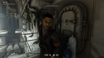 Wolfenstein 2: The New Colossus NPC Lucien Woolrich gibt euch Hinweise zum Fundort der Donnerfäuste.