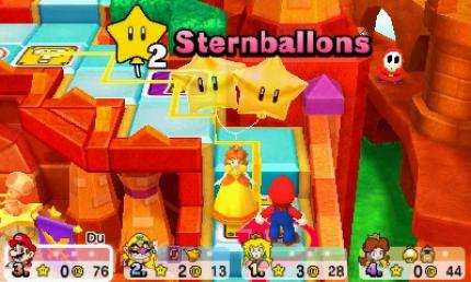 Im Modus „Minispiel-Match“ spielt ihr im Grunde eine gut abgespeckte Variante von Mario Party: Star Rush inklusive der neuen Spielbretter aus Feldern.