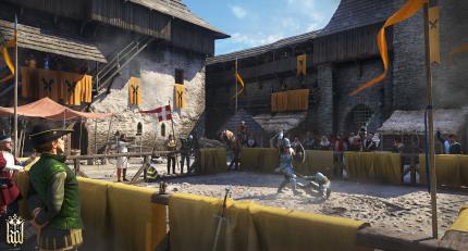 In der Kampfarena der Stadt Rattay lernen wir dem Umgang mit Schwert und Bogen. Das Kampfsystem ist äußerst fordernd, bietet dafür aber unzählige Möglichkeiten.