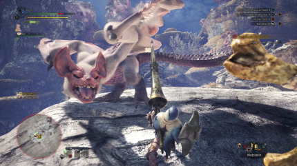 Monster Hunter World - Besonders bei größeren Monstern empfiehlt sich in der Jagdgruppe eine gute Mischung an Waffen.