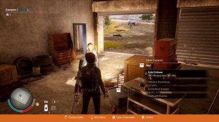 Nachdem wir für das Nachbar-Camp einige Aufgaben erledigt haben, rekrutieren wir deren Anführerin. Einfluss fungiert in diesem Fall als Ingame-Währung und dient als Zahlungsmittel.