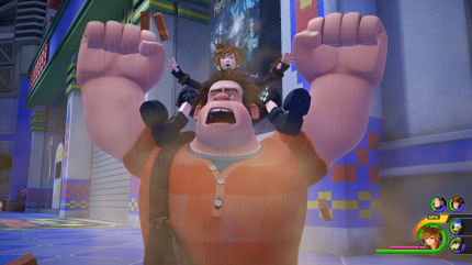 Wreck-it-Ralph ist mit von der Partie! - wenn auch nur als Beschwörung via Link. In seiner Gestalt können wit strategisch einige Blöcke platzieren und aus diesen heraus dann auf unsere Feinde ballern.