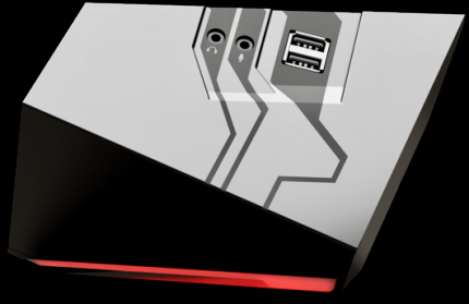 Die Shadow Box im Details mit ihren USB- und Audio-Ports