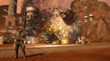 In der Welt von Red Faction Guerilla lassen sich beinahe alle Objekte und Gebäude in der Umgebung in ihre Kleinteile zerlegen.