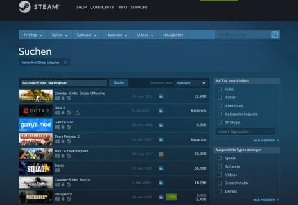 Marktführer: Valve Anti Cheat (kurz VAC) wurde zunächst für Counter-Strike entwickelt. Mittlerweile findet es in mehr als 550 Spielen Verwendung.&nbsp;