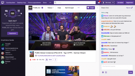 Der deutsche, von Ben Peters und Alex Feurstein moderierte Twitch-Stream war unterhaltsam und brachte es in Hochphasen immerhin auf 7000 bis 8000 Zuschauer.<br>
 