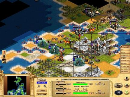 In Civilization: Call to Power (1999) führen wir eine menschliche Zivilisation von der Steinzeit bis ins Jahr 3000.&nbsp;