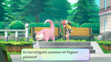 In dieser kurzen Quest passen wir auf das Flegmon einer Dame auf und erhalten dafür eine Perle.