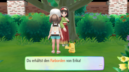 Wir erhalten den Farborden von der Arenaleiterin Erika.