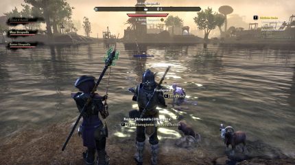 Wie in jedem guten MMORPG können wir uns auch in The Elder Scrolls Online die Zeit mit trivialen Tätigkeiten wie Angeln vertreiben.