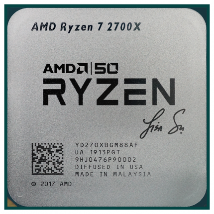 Ein PC mit einem Ryzen 7 2700X, hier die Jubiläumsversion mit Unterschrift der AMD-CEO Lisa Su, kann bei bestimmten Anwendungen über 200 Watt benötigen.