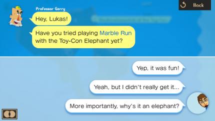 Wer will, kann sich in einem simulierten Chat bezüglich der Features aller Labo-Teile schlau machen.
