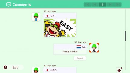 Das Miiverse ist tot. Dennoch erlaubt Nintendo dankenswerterweise Kurznachrichten zum Kommentieren der Kreationen.