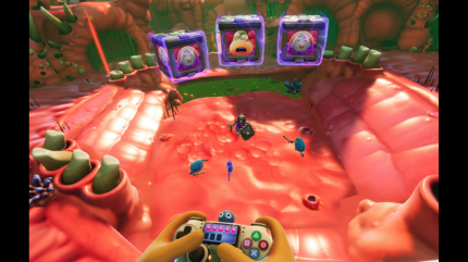 Mittels eines Gamepads steuert euer Chairiopian sämtliche Bewegungen des lila Helden Trover.
