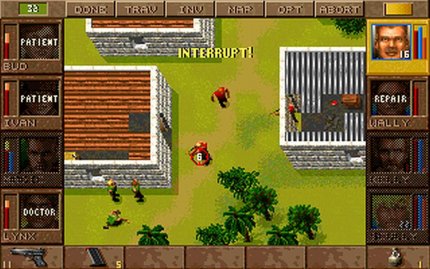 Das „Interrupt“ war eine der wirkungsvollsten Waffen in Jagged Alliance. Wer sich Aktionspunkte aufhob, konnte den gegnerischen Zug unterbrechen und die feindlichen Soldaten attackieren.