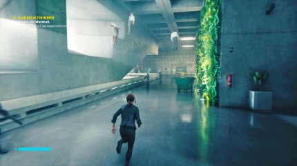 An den Anblick über unserem Kopf schwebender Menschen gewöhnt man sich schnell. Dieses Phänomen ist eine Auswirkung der paranormalen Ereignisse in der Spielwelt.