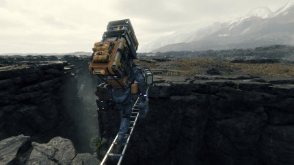Sams automatische Leiter hilft nicht nur beim Bergsteigen, sondern <br> auch dabei, größere Schluchten zu überqueren. Nützliches Teil!