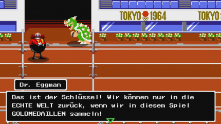 Auch wenn Dr. Eggman innerhalb seiner eigenen Konsole gefangen ist, hat er natürlich einen Plan. Um zu entkommen, braucht es olympisches Gold. <br> &nbsp;