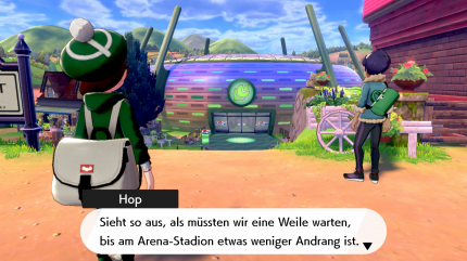 Zwar sind wir nach den Strapazen der vorherigen Routen bereit für den ersten Arenakampf, doch müssen wir noch ein wenig warten. Blöd!