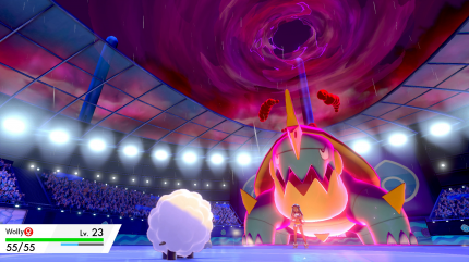 Arenaleiterin Kate hat sich auf Wasser-Pokémon spezialisiert. Besonders anspruchsvoll ist der Kampf gegen ihr Kamalm in Dynamax-Form.&nbsp;