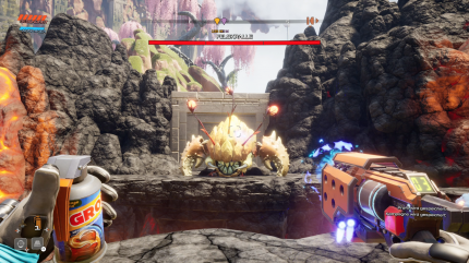 Felskralle, der erste große Boss des Spiel, sieht echt fies aus, lässt sich aber doch relativ leicht ins Jenseits schicken.