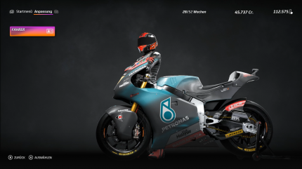 Die Fahrer und ihre Motorräder weisen einen hohen Detailgrad auf und können persönlich angepasst werden.