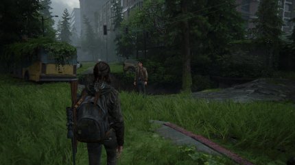 Jesse und Ellie beginnen ihren beschwerlichen Weg zum Aquarium.