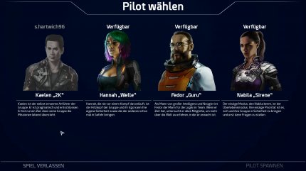 Im Koop wählen wir uns einen der vier Helden, die uns durch das gesamte Spiel begleiten.&nbsp;