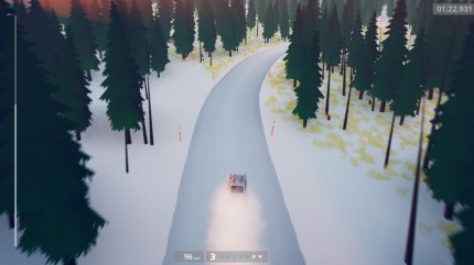 Hoffentlich nutzen wir Winterreifen! Die Streckenumgebungen und Wetterbedingungen variieren und bieten etwas Abwechslung im sonst so monotonen Spiel.