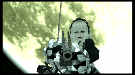 Einer der vielen einzigartigen Bosse. Was? Wurdet ihr noch nie von einer Gothic-Lolita mit Scharfschützengewehr und Sense ins Visier genommen?