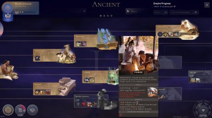 Anders als in den Endless-Spielen präsentiert sich der Forschungsbaum klassisch und aufgeräumt.