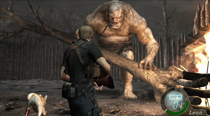 El Gigante im Anmarsch! Resident Evil 4 (hier zu sehen in der PC-Fassung von 2007) hat einen klaren Action-Fokus und konfrontiert Protagonist Leon S. Kennedy mit einer ganzen Armada furchteinflößender Feinde.