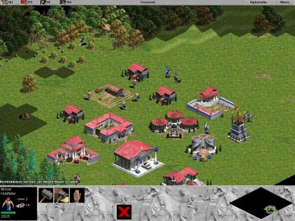 Aufwändig: Jedes spielbare Reich hat seine eigenen Gebäudegrafiken und variiert leicht bei den zur Verfügung stehenden Bau- und Entwicklungsoptionen. Während ihr hier die Architektur der Minoer bestaunen könnt ... <br> &nbsp;