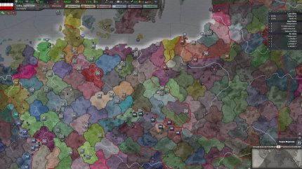 Sobald ihr in Hearts of Iron 3 die Region-Karte aktiviert, werden die einzelnen Provinzen in unterschiedlichen Farben dargestellt.<br> &nbsp;