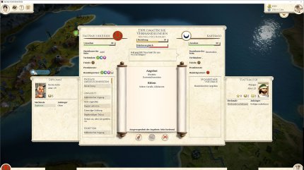 Manchmal ist das Wort doch hilfreicher als das Schwert: Der Diplomatie kommt in Total War: Rome Remastered erheblich mehr Bedeutung zu.