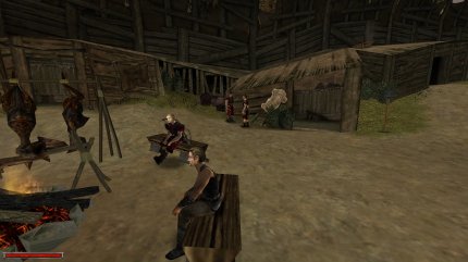 In Gothic kann man sich auch einfach mal ans Feuer setzen und ausruhen.
