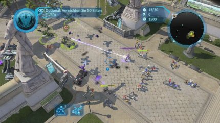 Mit Halo Wars für Xbox 360 etablieren die Age-of-Empires-Entwickler Ensemble Studios 2009 erstmals eine überzeugende Controller-Steuerung im Genre.