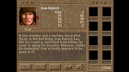 Jeder Jagged-Alliance-Neuling sollte gleich zu Beginn den ebenso starken wie preisgünstigen Russen Ivan rekrutieren.
