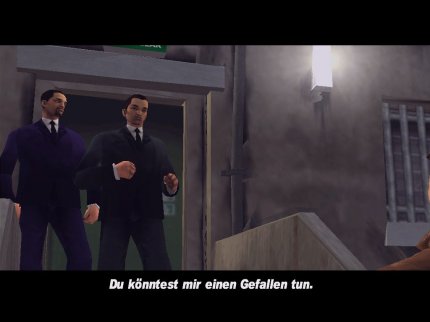 Die Zwischensequenzen wurden in Spielgrafik gehalten. Hier im Bild: Luigi Goterelli, seines Zeichens Zuhälter und Bordellbetreiber. Er wurde gesprochen von US-Schauspieler Joe Pantoliano.<br> &nbsp;
