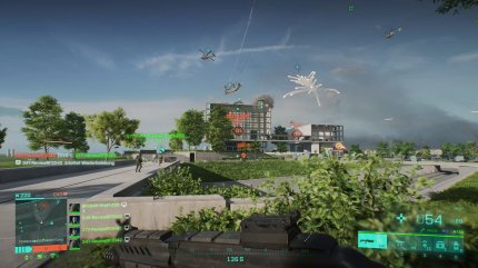 In All-out-Warfare geht durchaus die Post ab. Mit 128 Spielern passiert an jeder Ecke irgendetwas. Das verkommt vor allem im Durchbruch-Modus aber gern mal zum absoluten Chaos.&nbsp;