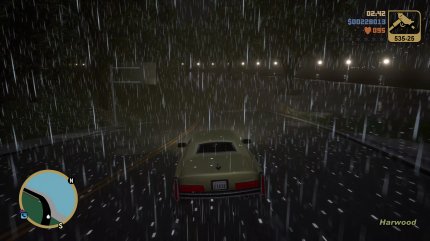 Wenn es anfängt, zu regnen, seid ihr im Blindflug unterwegs.&nbsp;Vor allem in GTA 3 sorgt das Mistwetter für Frustration.&nbsp;