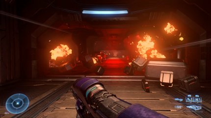 Die gescripteten Sequenzen in Halo Infinite, in denen alles in die Luft fliegt, machen ordentlich Laune.