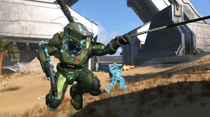 Halo bleibt Halo: Verbrauchsgegenstände wie der Greifhaken werten die Action auf, ohne sie zu verwässern.