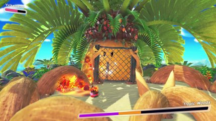 Kirby und das vergessene Land: Der tropische Terror: Zerstöre die Wurzeln von Tropic Woods.