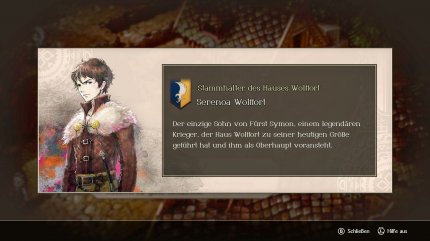 Der junge Fürst von Wolffort mit dem Namen Serenoa übernimmt die Rolle des Protagonisten in Triangle Strategy. Und er hat es nicht leicht!