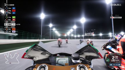 MotoGP22 bietet erneut etliche Kameraeinstellungen. Die Fahrerperspektive stellt eine ordentliche Herausforderung dar.